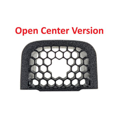 Close-up of front view showing hex honeycomb pattern and PETG-CF build