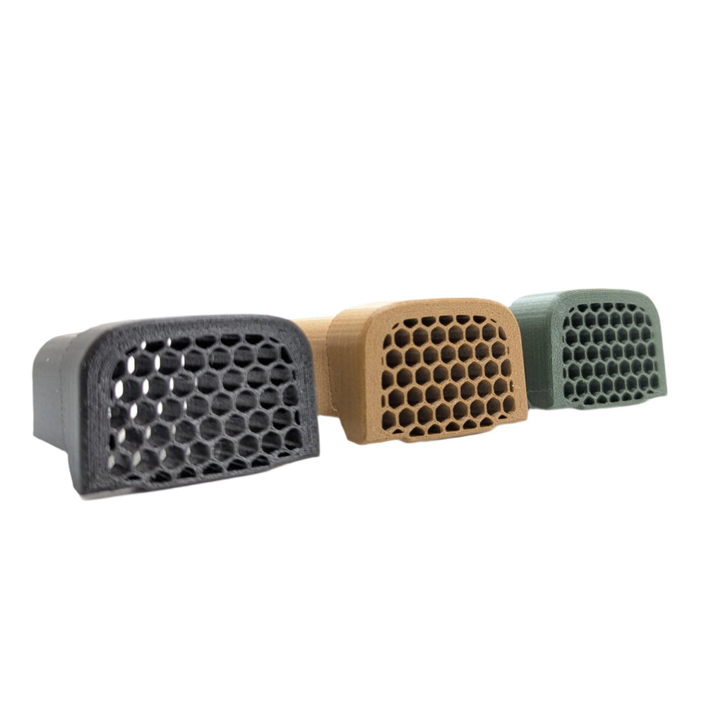 Detail of hex pattern emphasizing structure and target clarity