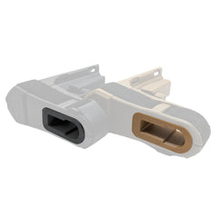 Hammy3DPrints SBA3 storage plug black side view for secure brace storage.
