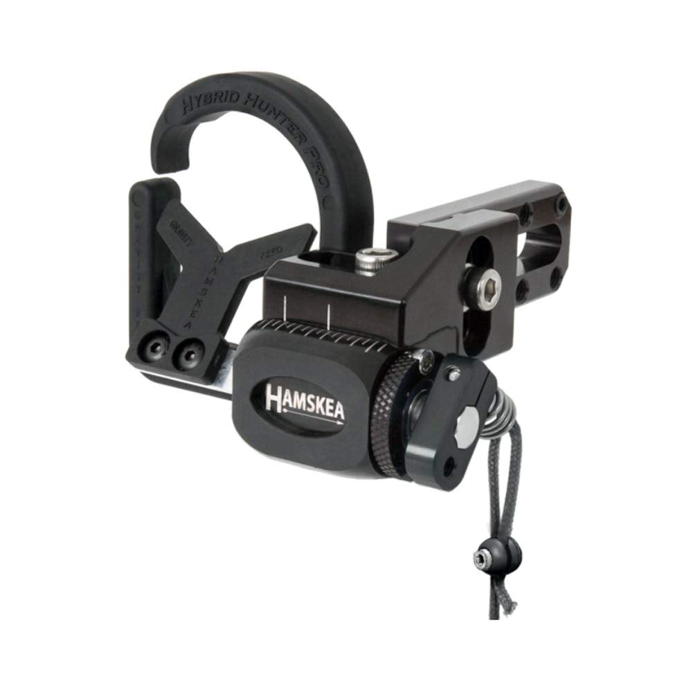 Hamskea Hybrid Hunter Pro close-up shows precision arrow rest for repeatable accuracy.