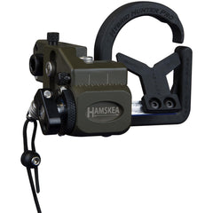 Hamskea Hybrid Hunter Pro LH OD Green rest ready for field use, enabling precise, repeatable shots.