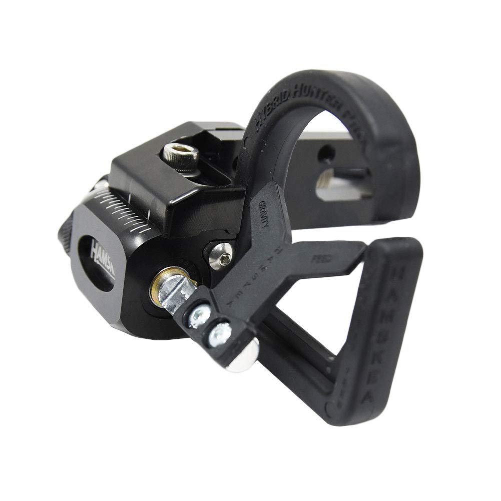 Hamskea Hybrid Hunter Pro universal limb clamp image illustrates compatibility with multiple bows.