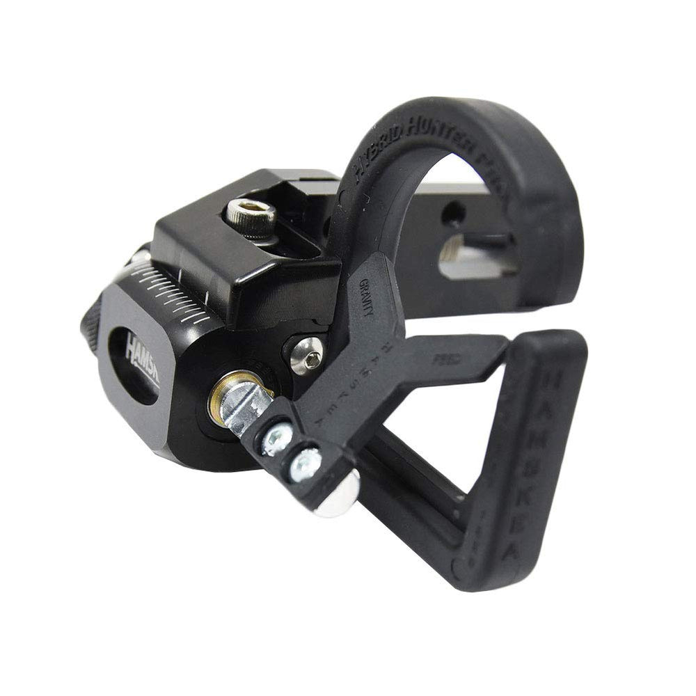 Hamskea Hybrid Hunter Pro universal limb clamp image illustrates compatibility with multiple bows.