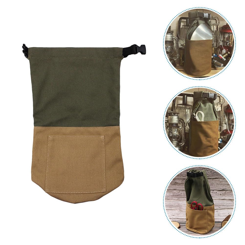 HANABASS canvas lamp bag closeup shows durable fabric for rugged outdoors.