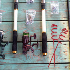 HANABASS metal spiral rod stand in black delivers durable stability.