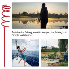 HANABASS spiral rod holder for surf fishing on rocky beaches.