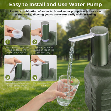 Hanaoyo water jug showing leak-proof lid and seals to prevent spills.