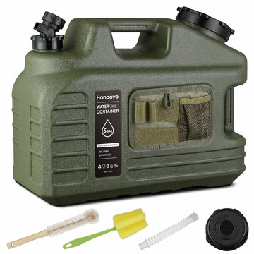 Hanaoyo 5-gallon water jug with spigot for easy camping water dispensing.