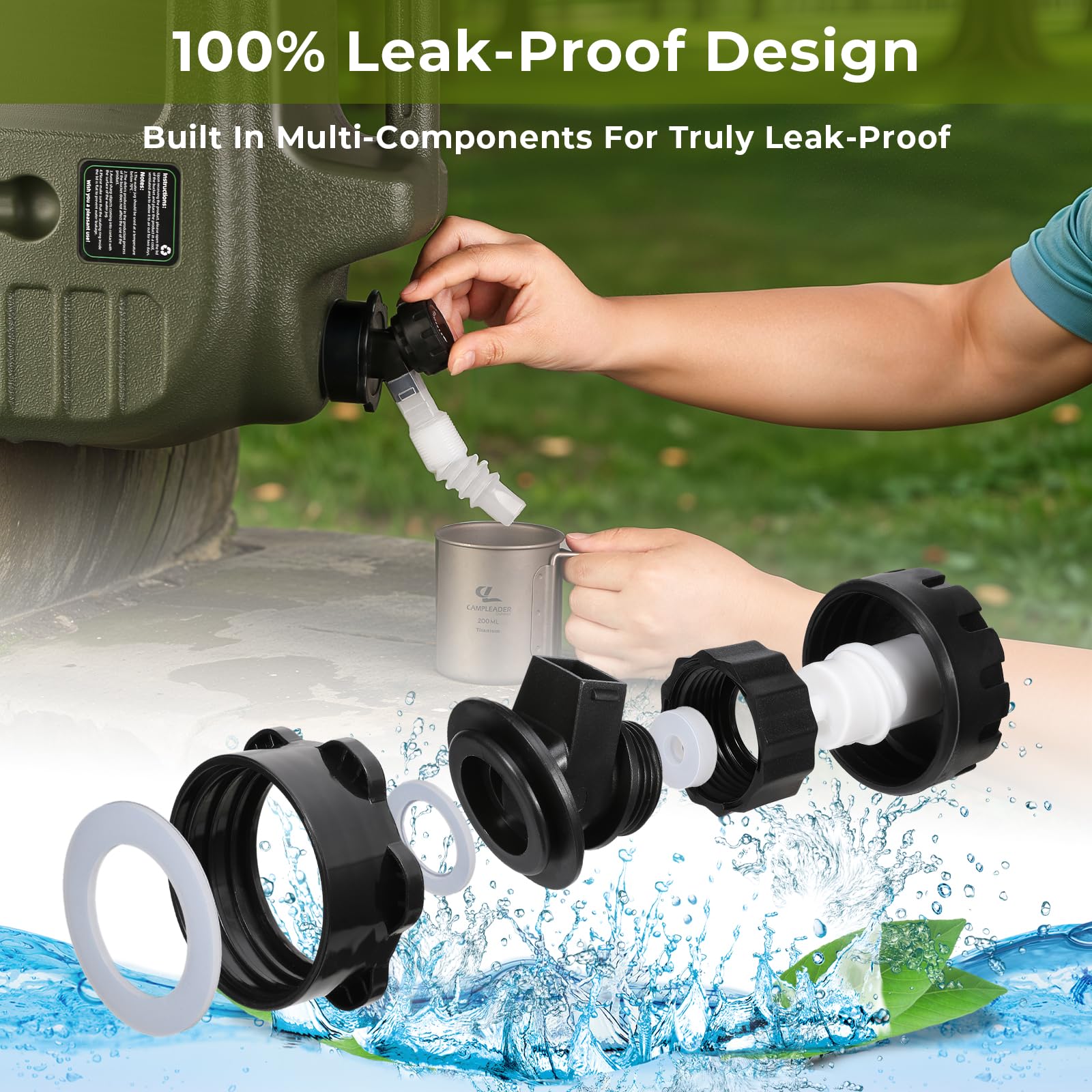 Hanaoyo dual carry handles shown for comfortable, secure outdoor transport.