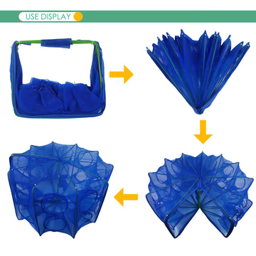 Hand-casting bait trap cage for fishes and shrimps
