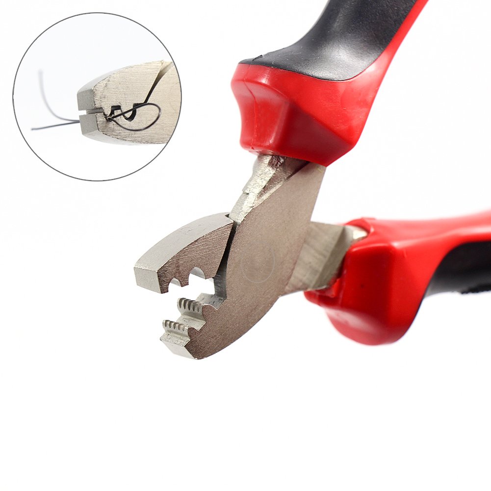 Close-up of hand crimper tool grip