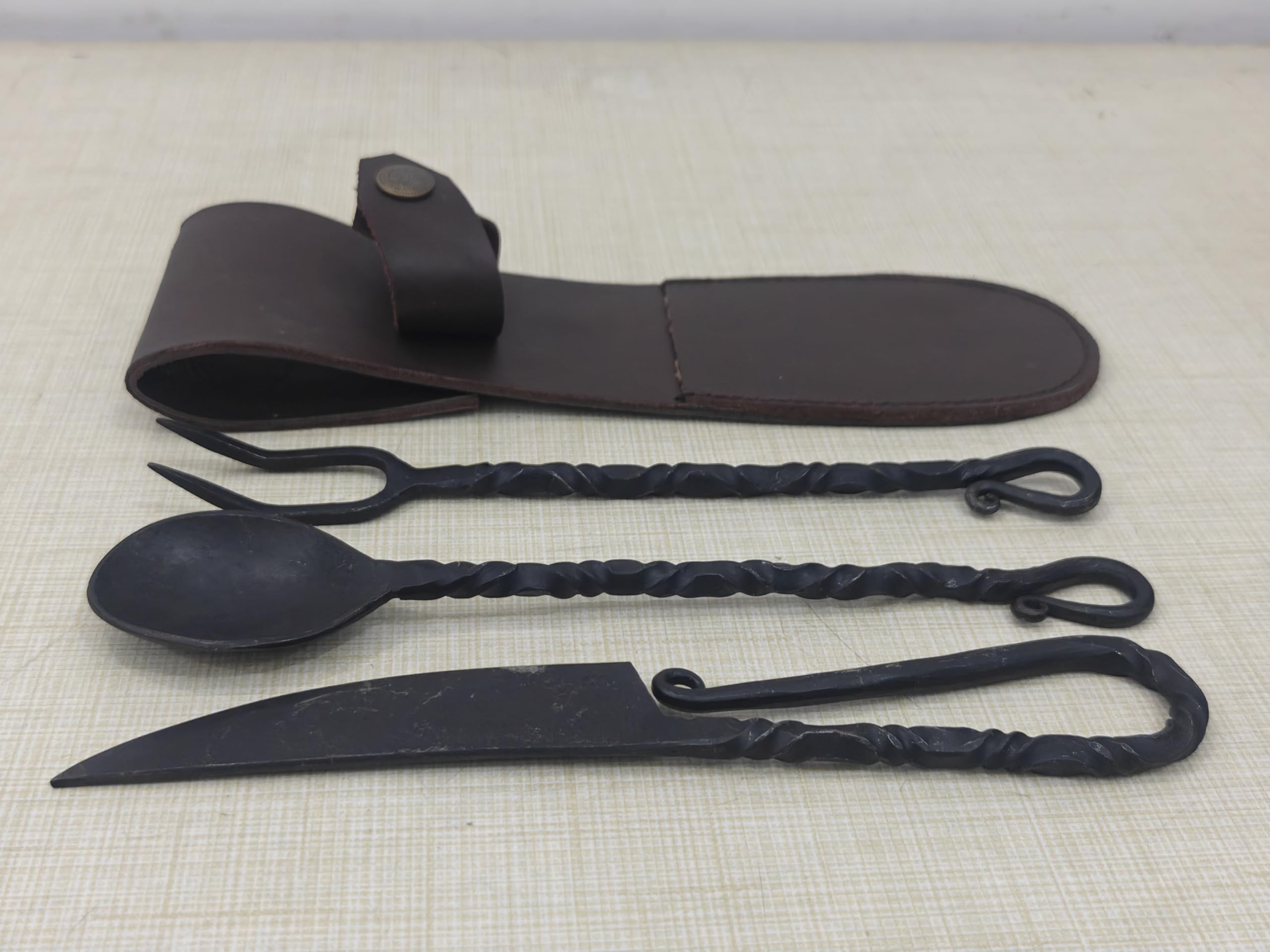 Hand Forged Medieval Viking Cutlery Set knife for practical dining