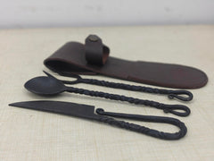 Hand Forged Medieval Viking Cutlery Set spoon for hearty portions