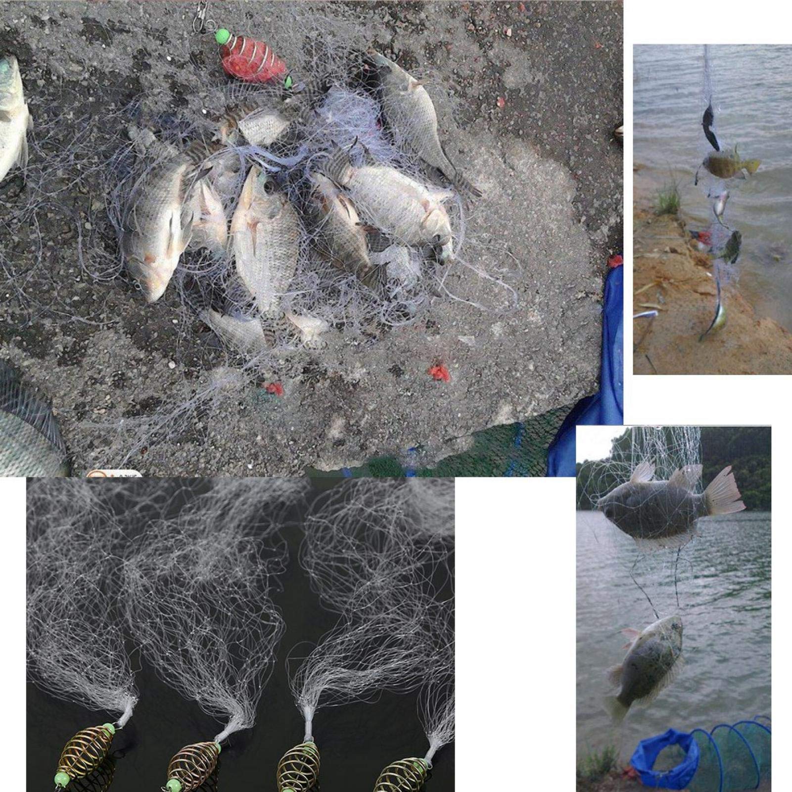 Close-up of durable plastic cast net and bait cage