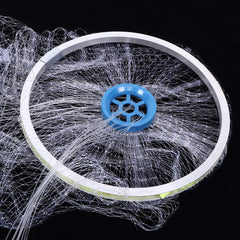 Hand-thrown cast net ready for use