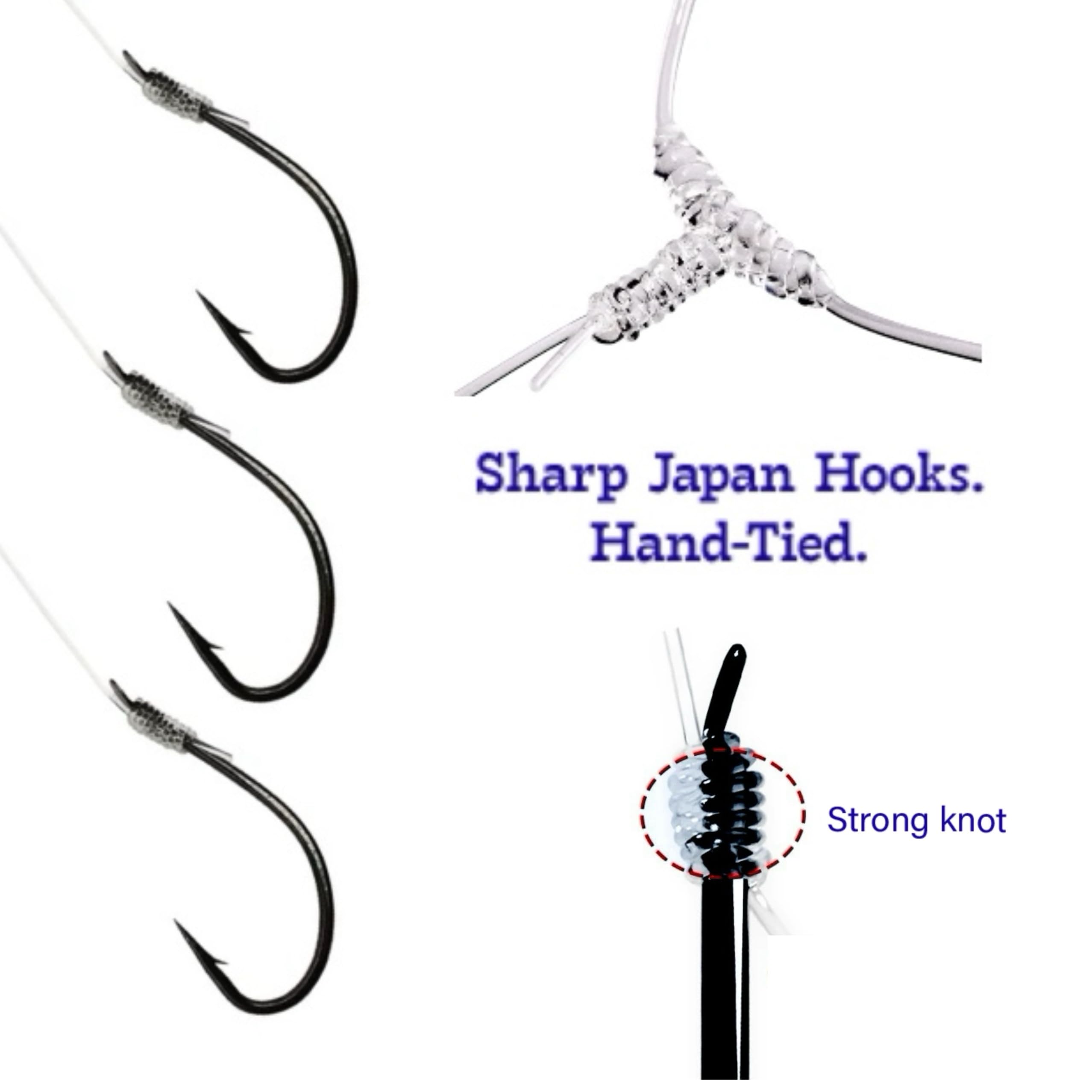Hand-tied hooks made in the USA