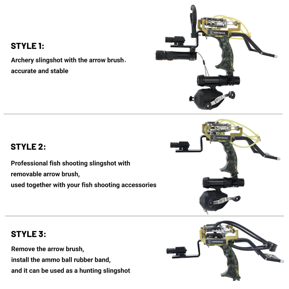HANDBAIGE fishing reel connector for slingshot fishing options