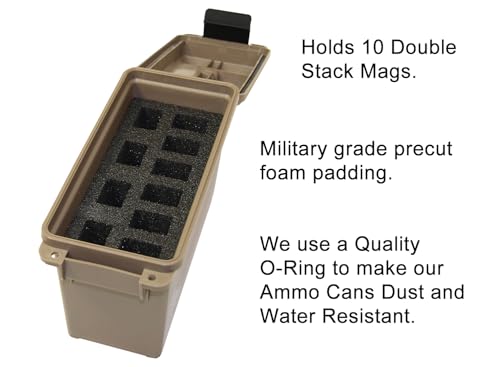 Handgun magazine storage exterior with O-ring seal - Made in USA