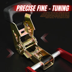 Handheld Bow Press rubberized contact pads protect limbs during adjustment.