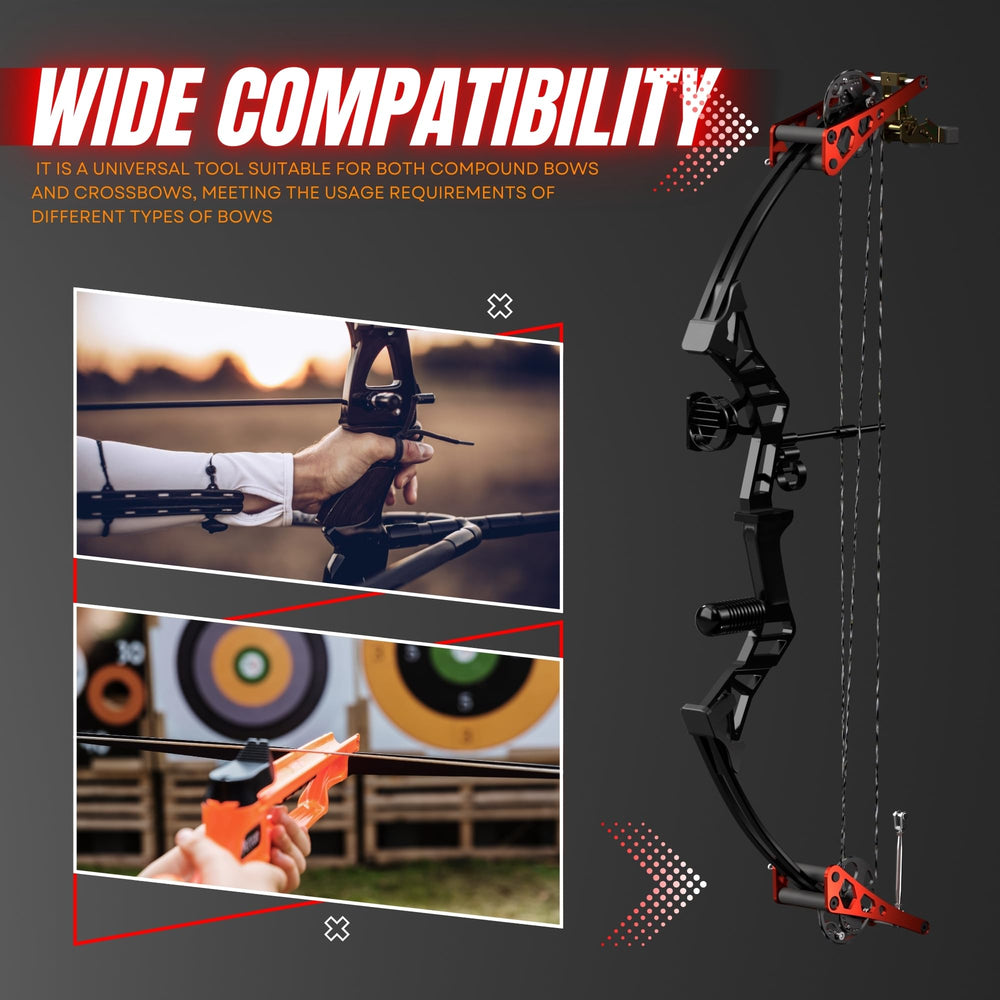 Handheld Bow Press 51.2in strap detail for securing wide bows.