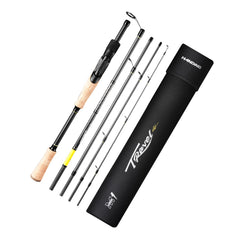 HANDING M1 bass rod travel compact case demonstrates portable design for anglers on the go.