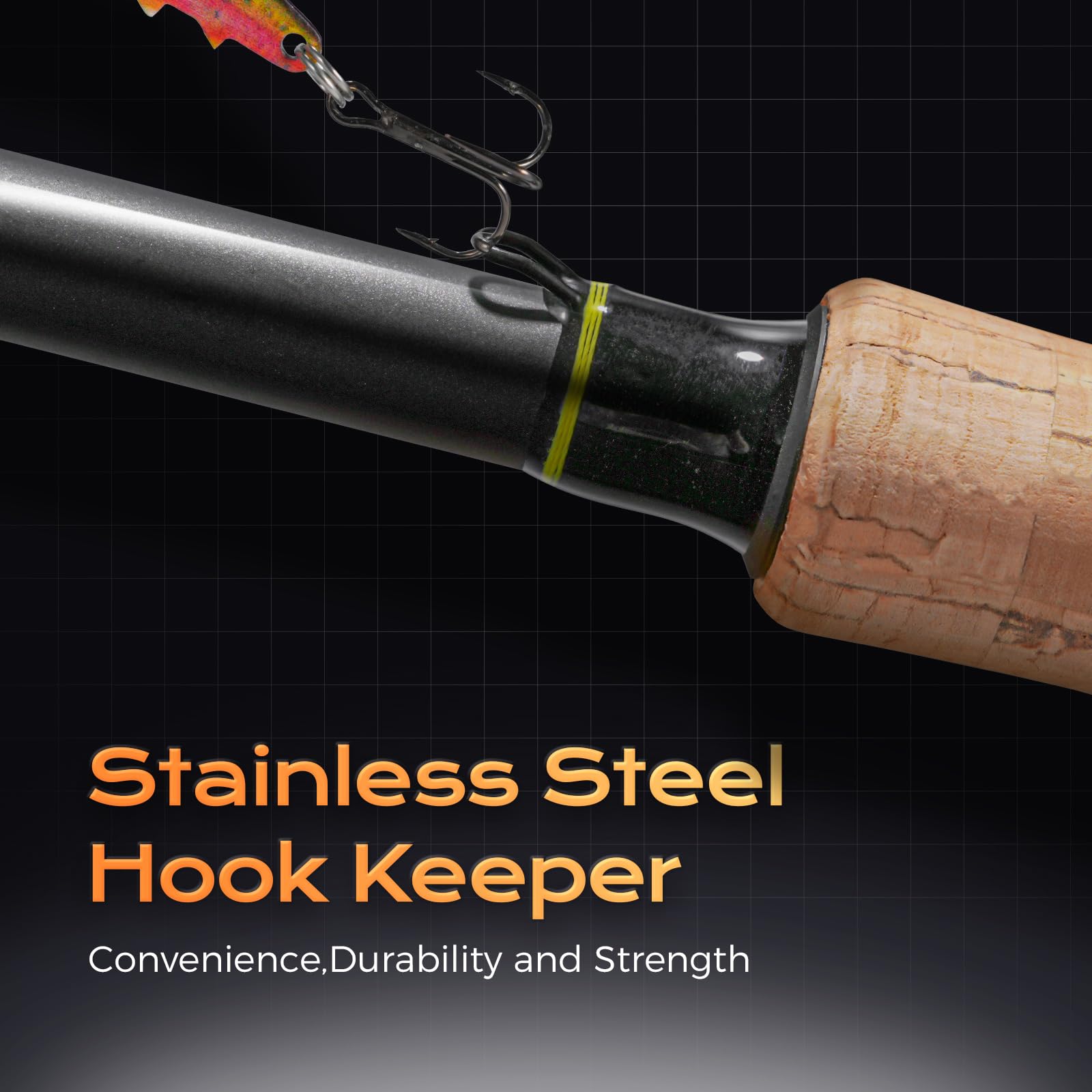 HANDING M1 RA guide ring detail delivers smooth line flow for long casts.
