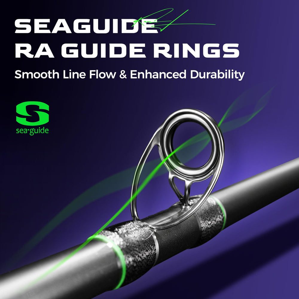 HANDING M1 sea-guide-ra-rings close-up ensures smooth line flow for better casts.