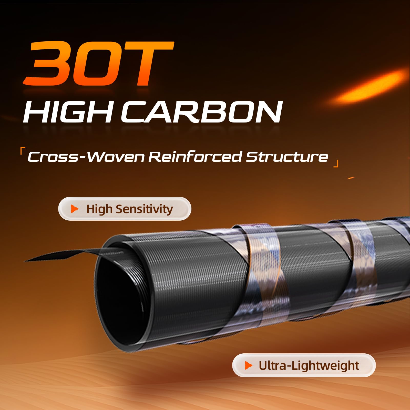 HANDING Magic L ultralight-carbon-30t emphasizes high sensitivity for subtle bites