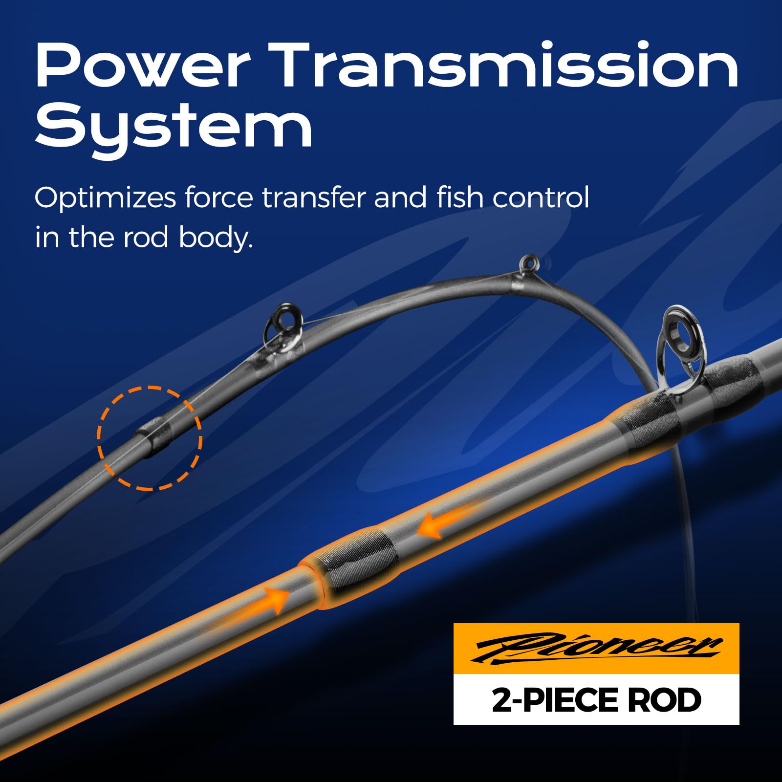 Handing Pioneer 7ft rod balanced for versatile action across species.