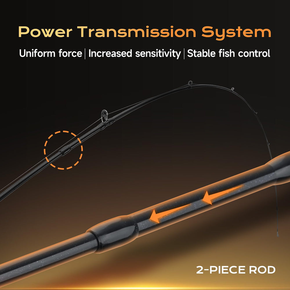 HANDING Pioneer Ultralight Rod titanium oxide guides reduce friction for smoother casts.
