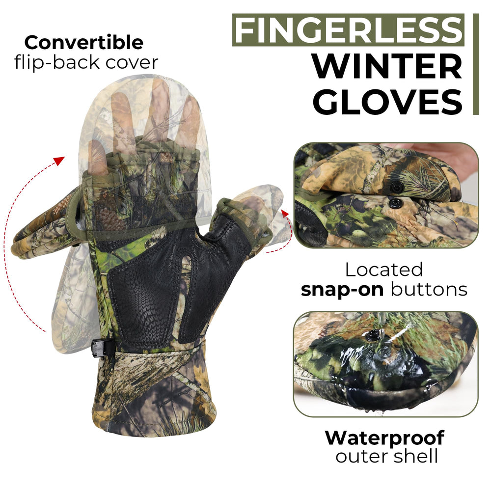 Silicone palm grip on HANDLANDY winter gloves