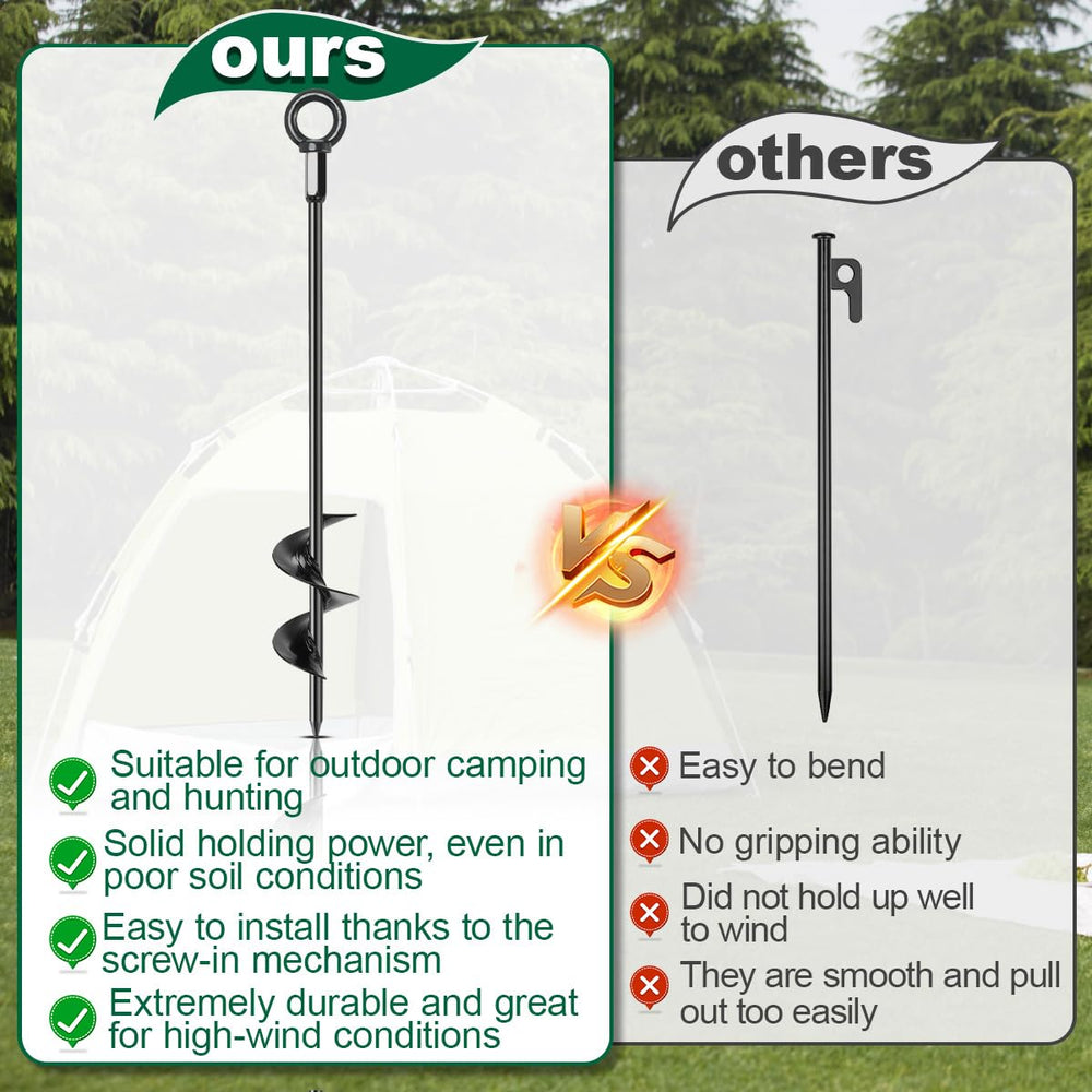 Hannger heavy duty camping stakes ready for tough ground and long trips