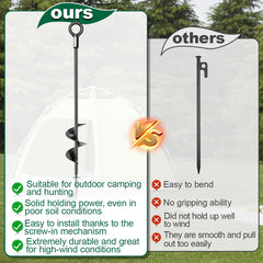 Hannger heavy duty camping stakes ready for tough ground and long trips