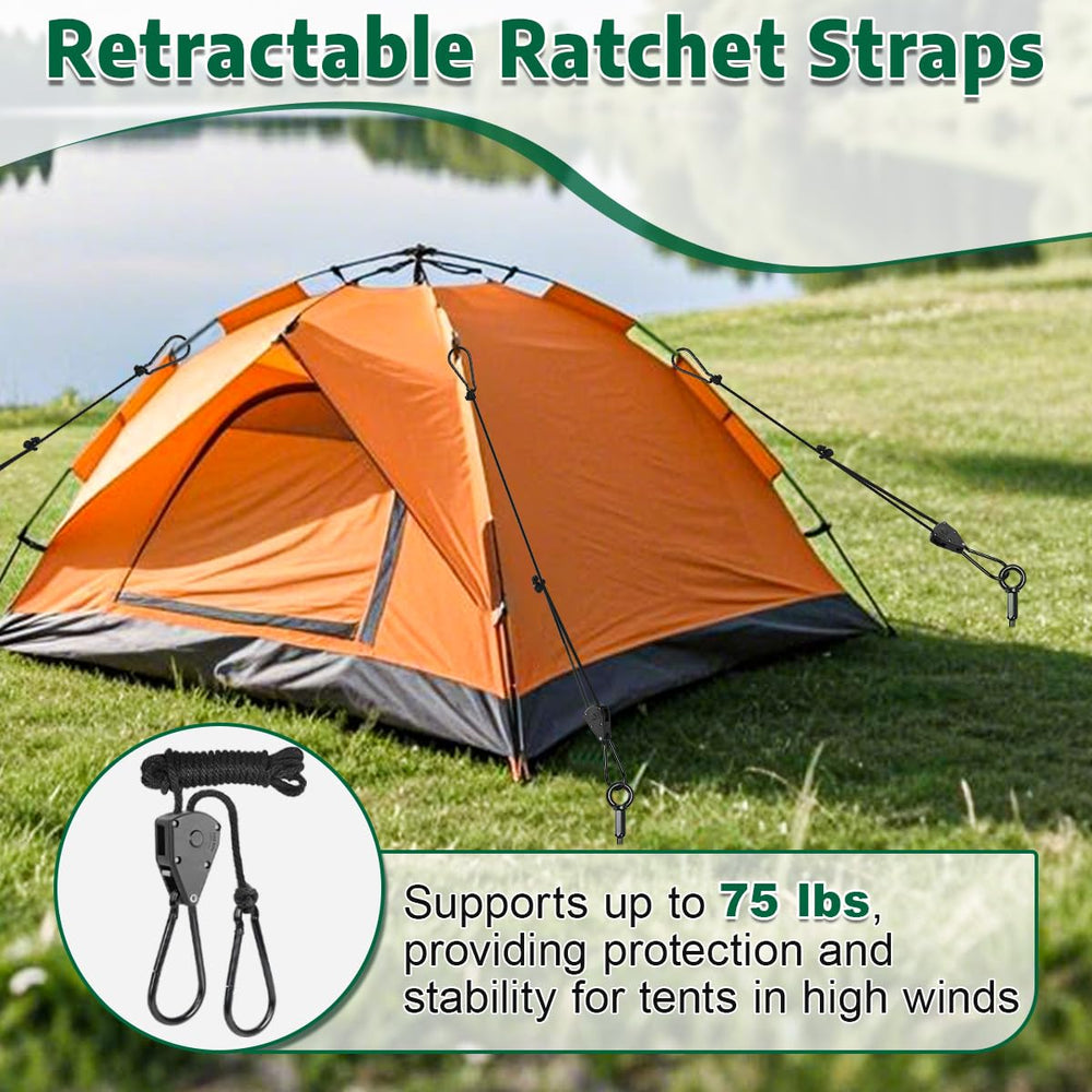 Hannger tents and awnings compatibility with universal stakes