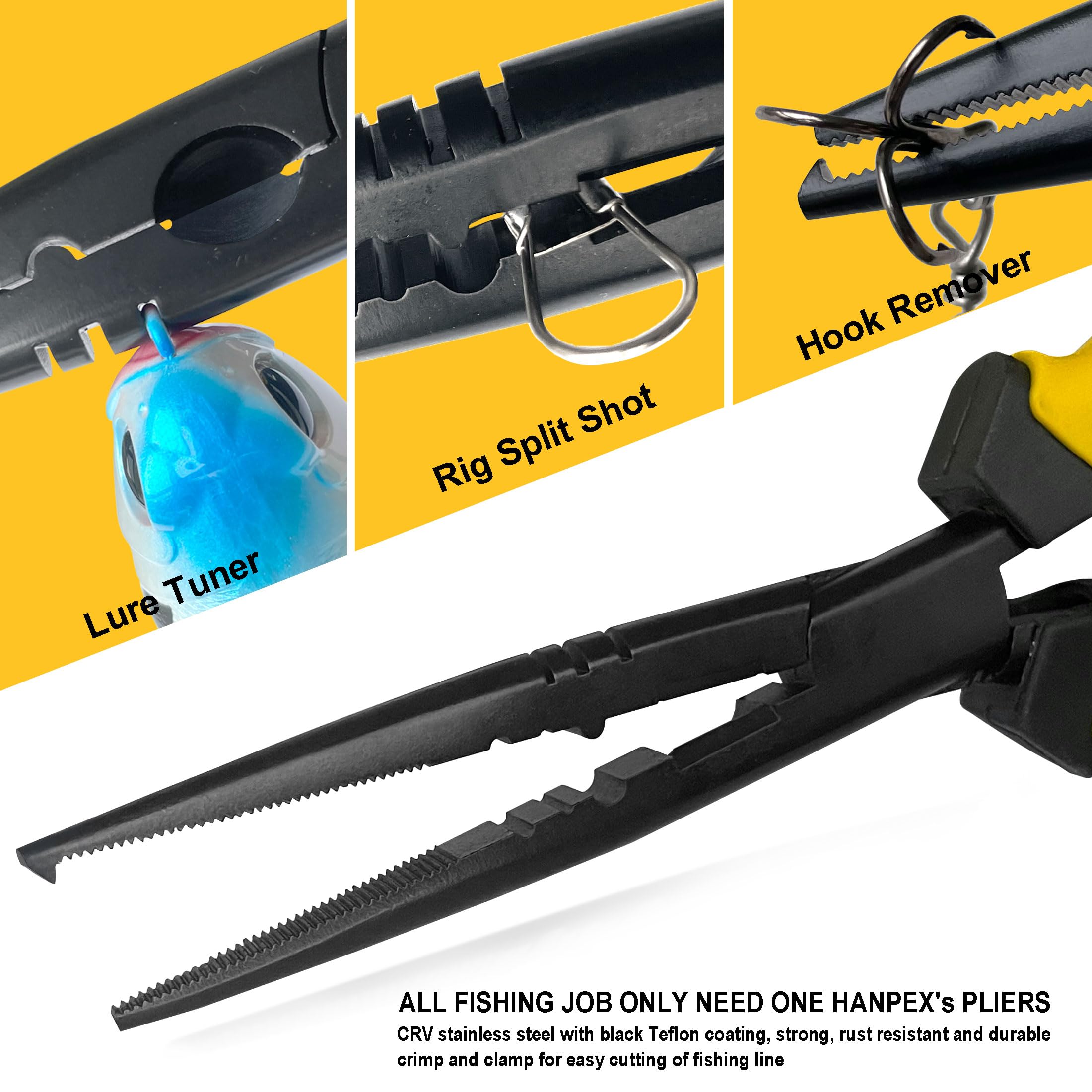 Comfort grip handle on Hanpex 9-inch pliers