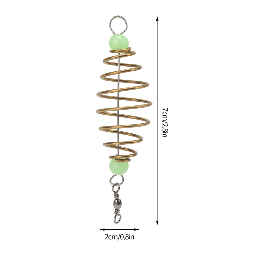 Copper alloy carp bait cage close-up