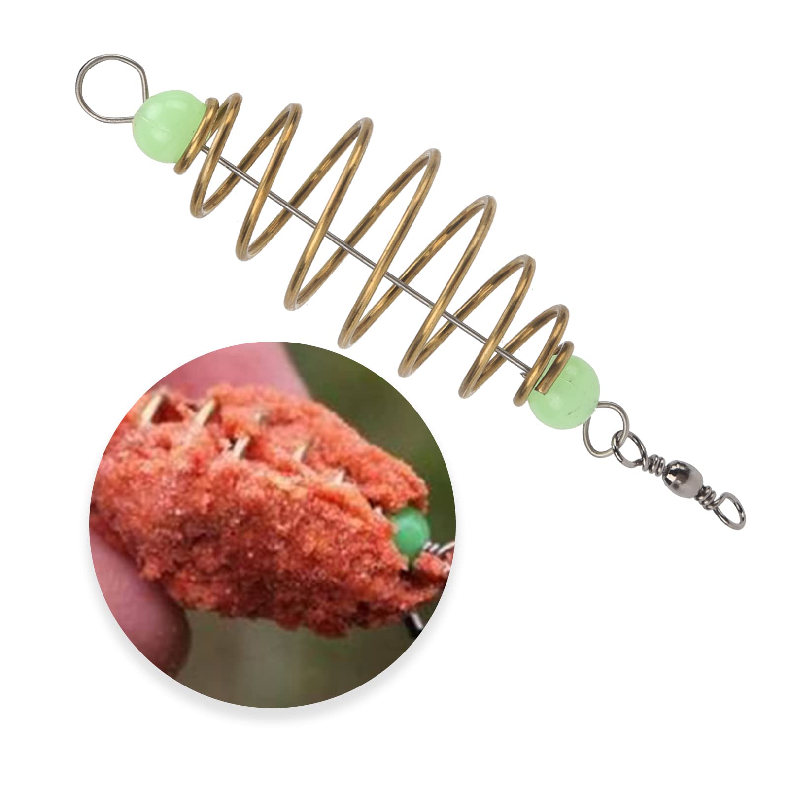 Assembled Haosie spring bait cages for carp fishing