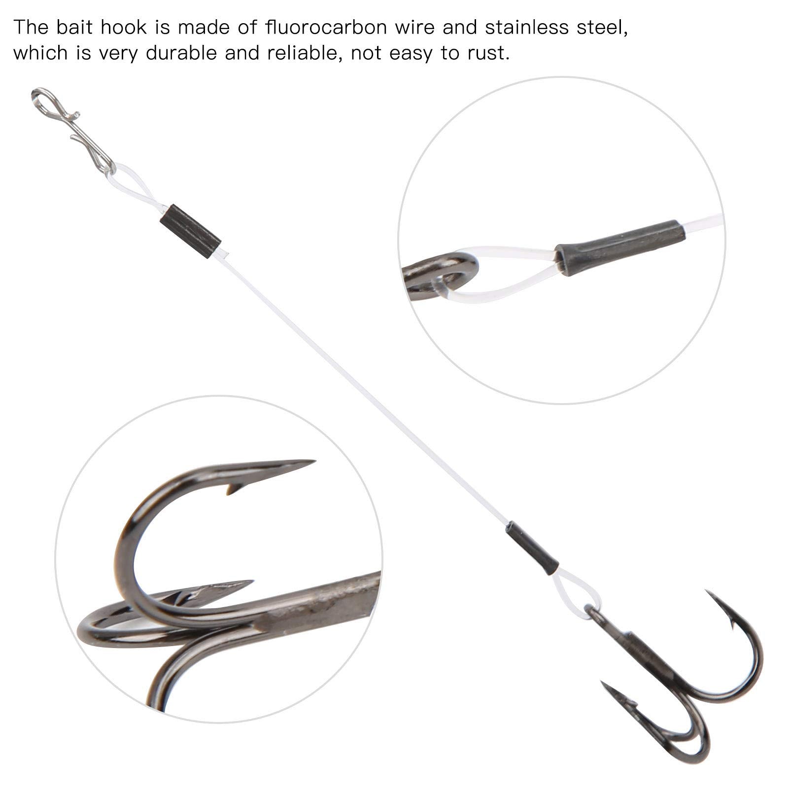 Three hooks per set, six hooks total