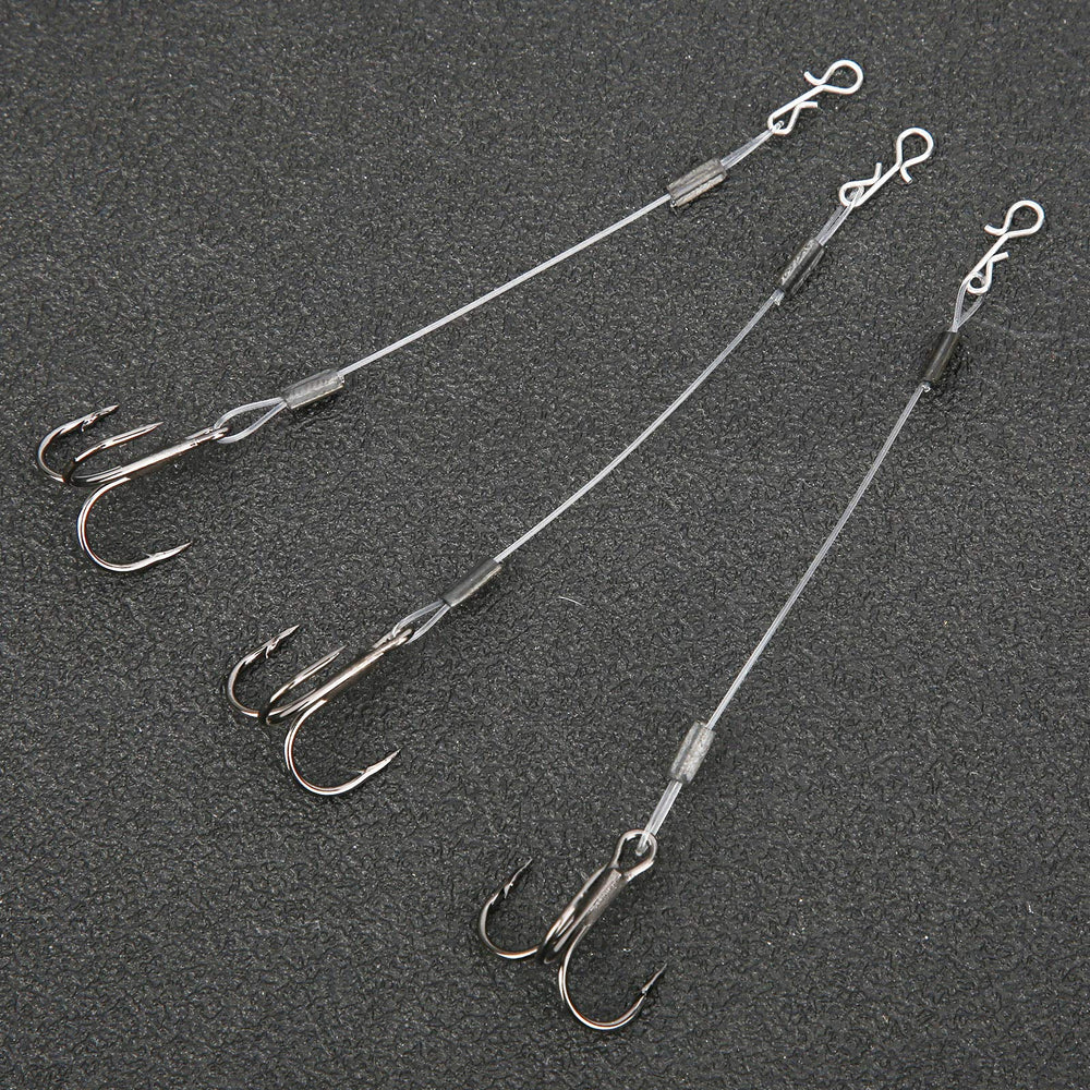 Lure fishing stinger hooks ready for use