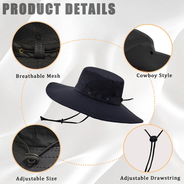 4.7-inch wide brim provides UV protection for face and neck