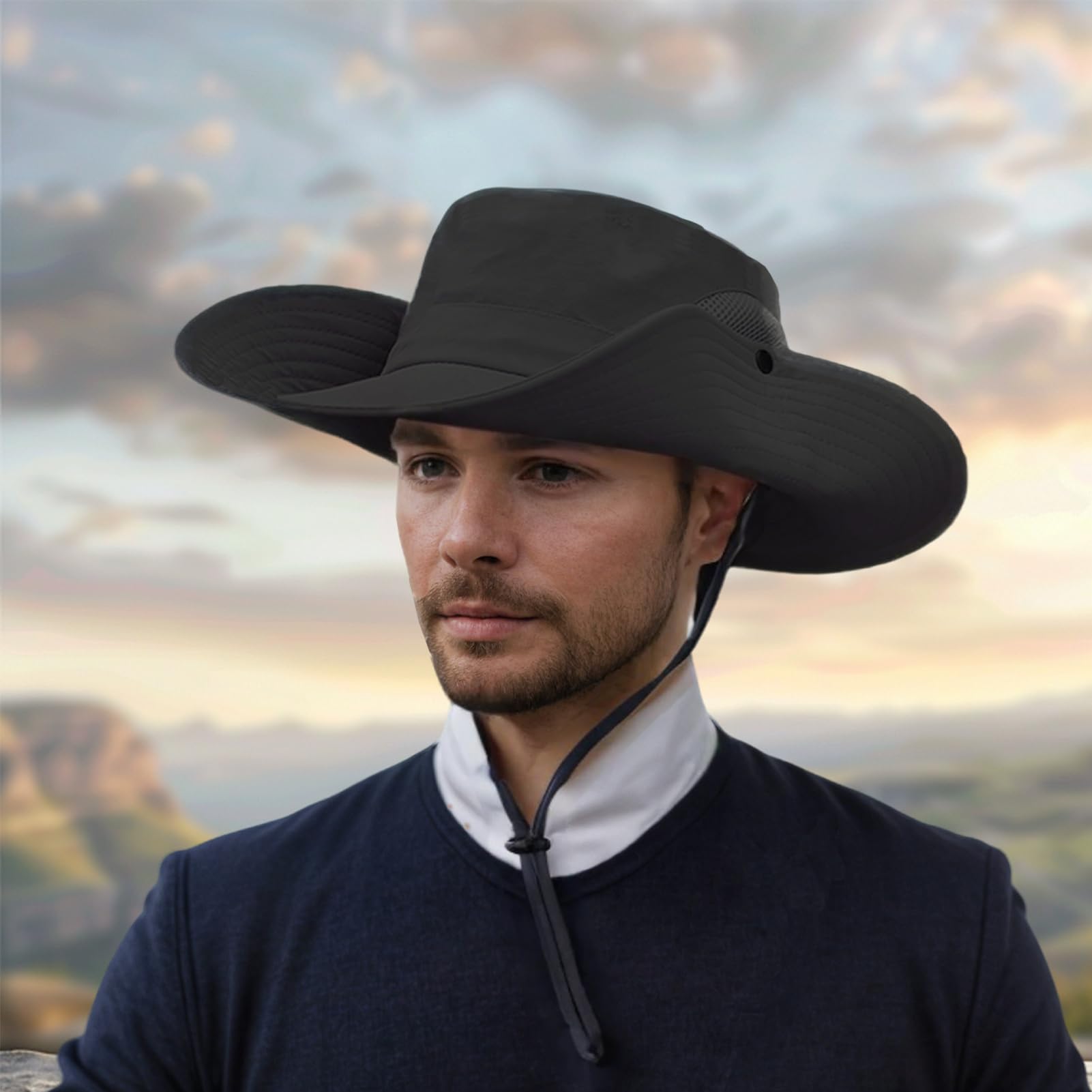 Hat folded for packing, showcasing travel-friendly packability
