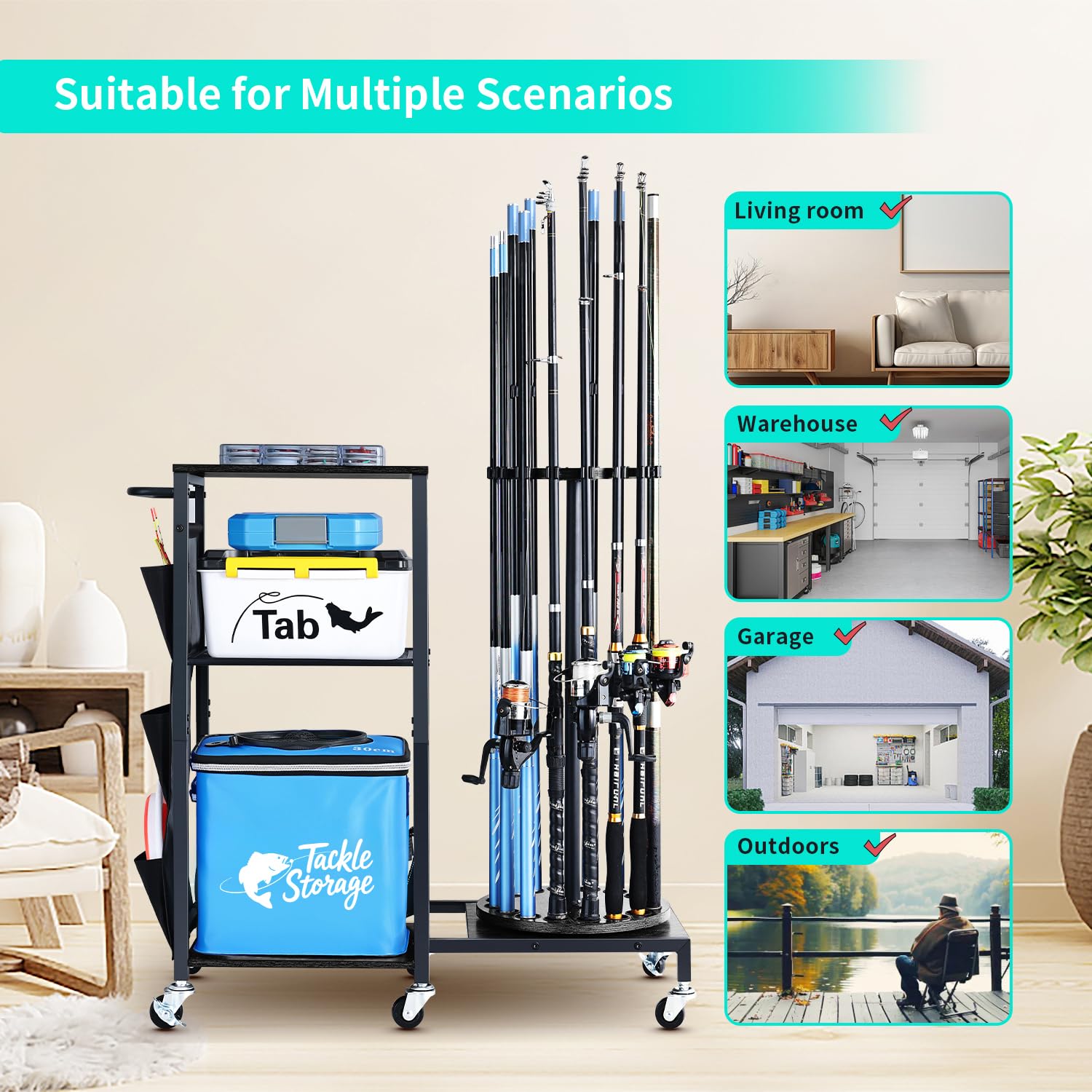 Gift-ready HapiRm fishing rod storage for fishermen