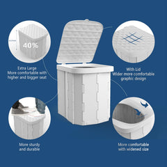 Hapoon XL sturdy ABS plastic construction supports up to 400 pounds.