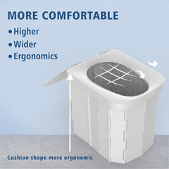Hapoon XL wide-seat design offers more comfort during long outdoor stays.
