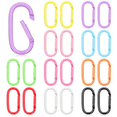 Happtkey oval carabiner clip set in colors for secure keys and accessories