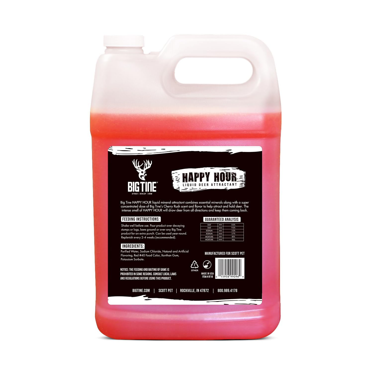 Camera-ready placement of Big Tine Happy Hour attractant