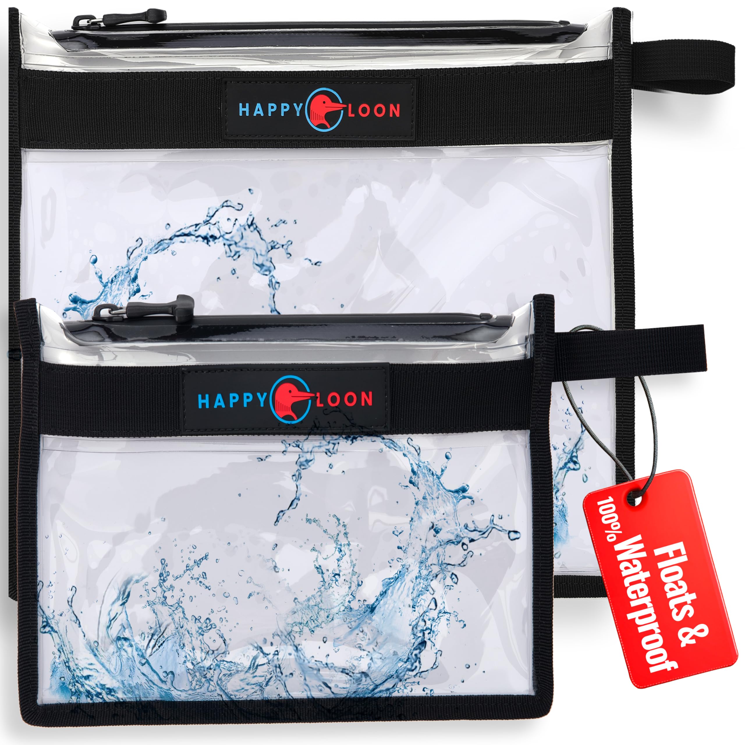 Happy Loon Elite waterproof tackle bag set with two sizes: medium and large
