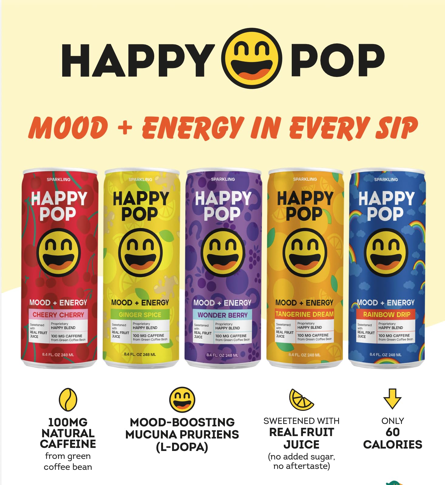 Happy Pop Ginger Spice energizing scene for on the go study or workout.