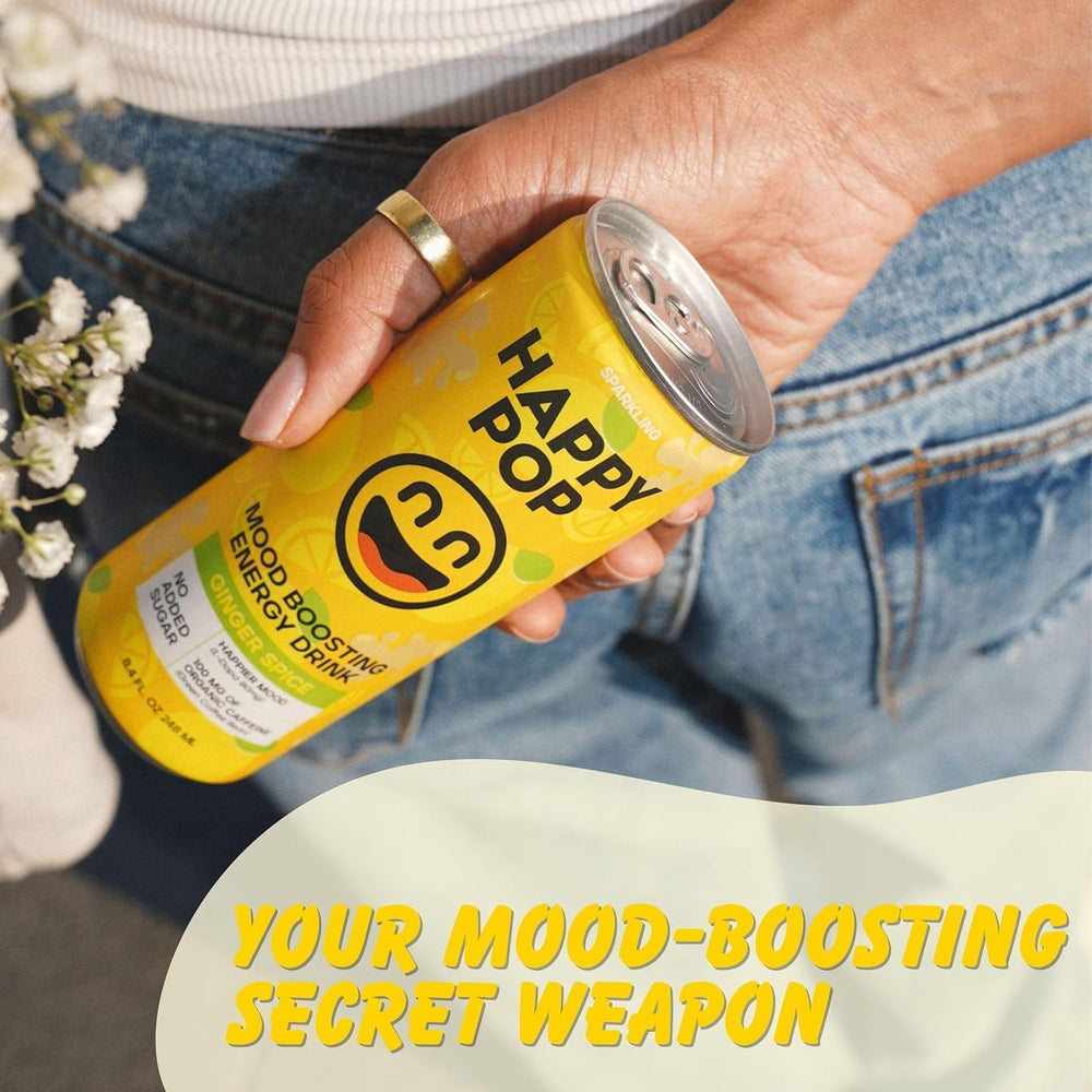Happy Pop Ginger Spice pour closeup highlights bright, natural fruit sweetness.