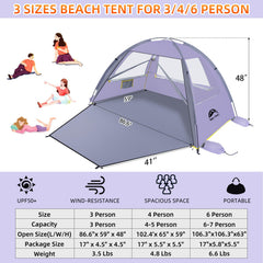 Happy Travel beach tent compact folded design shows portable storage.